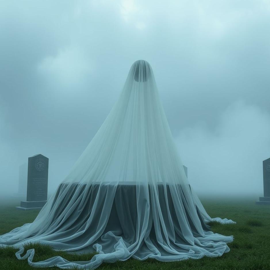 Dream : Veil on a grave in a dream