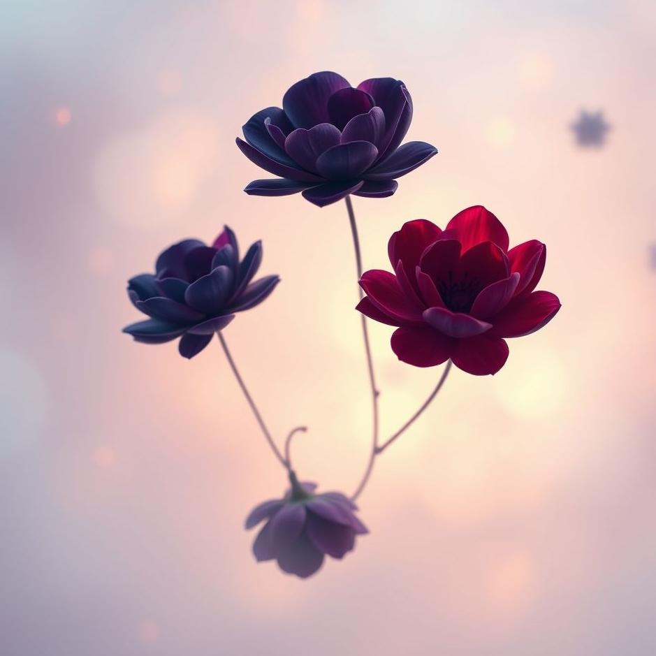 Dream : Velvet flowers in a dream