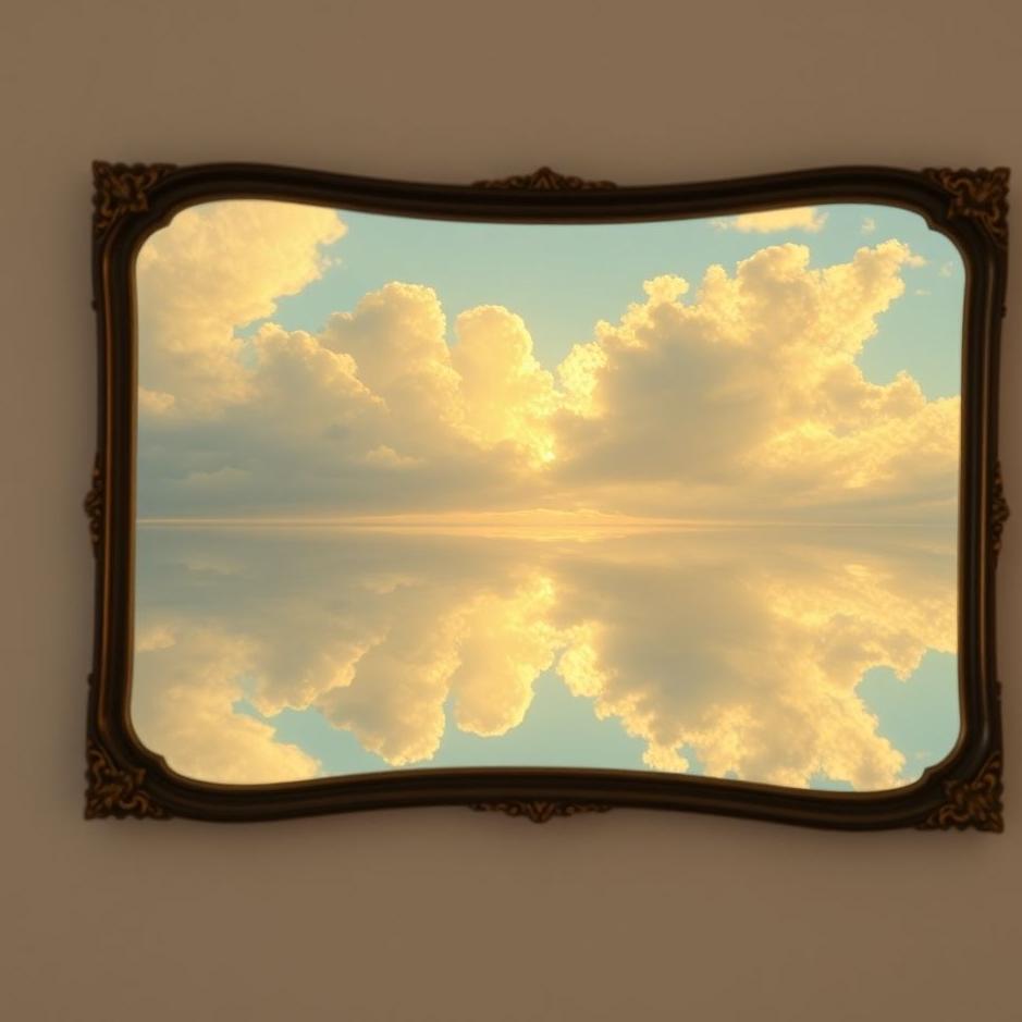 Dream : Very beautiful in the mirror in a dream