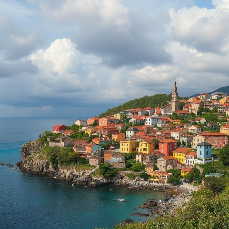 Dream : Village and a sea of ​​colors in a dream