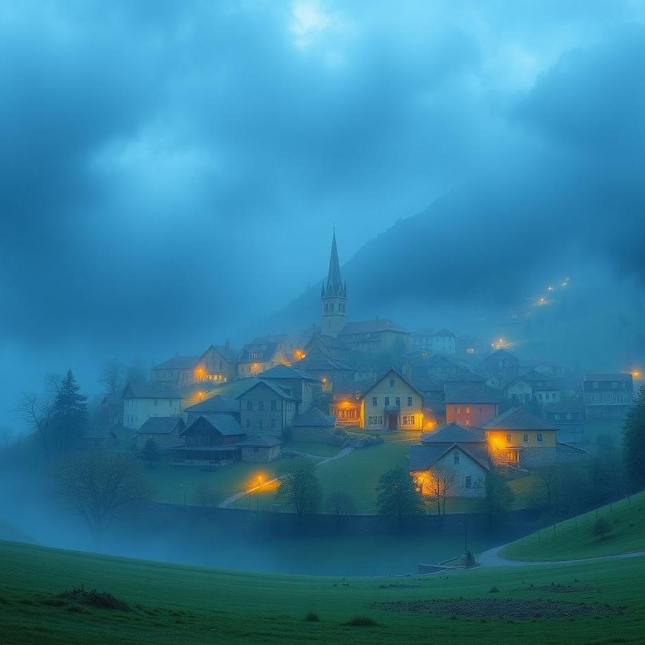 Dream : Village as a blue goal in a dream