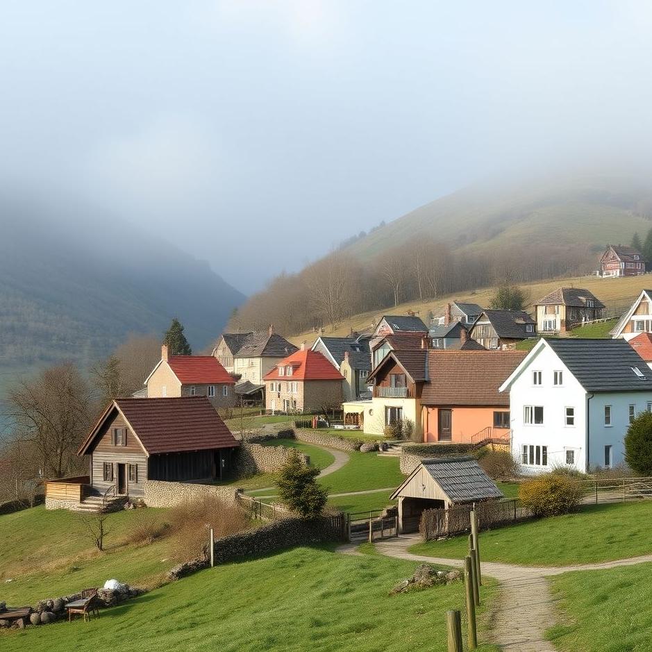 Dream : Village blue sweater in a dream