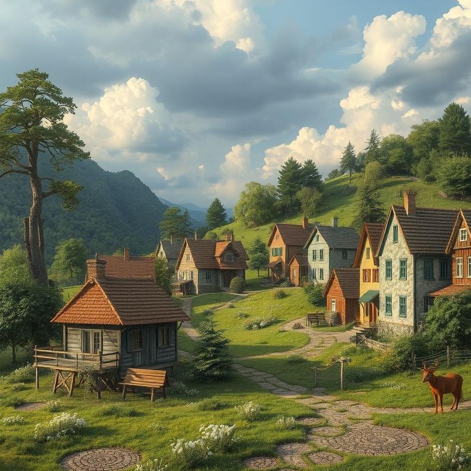 Dream : Village carpet in a dream