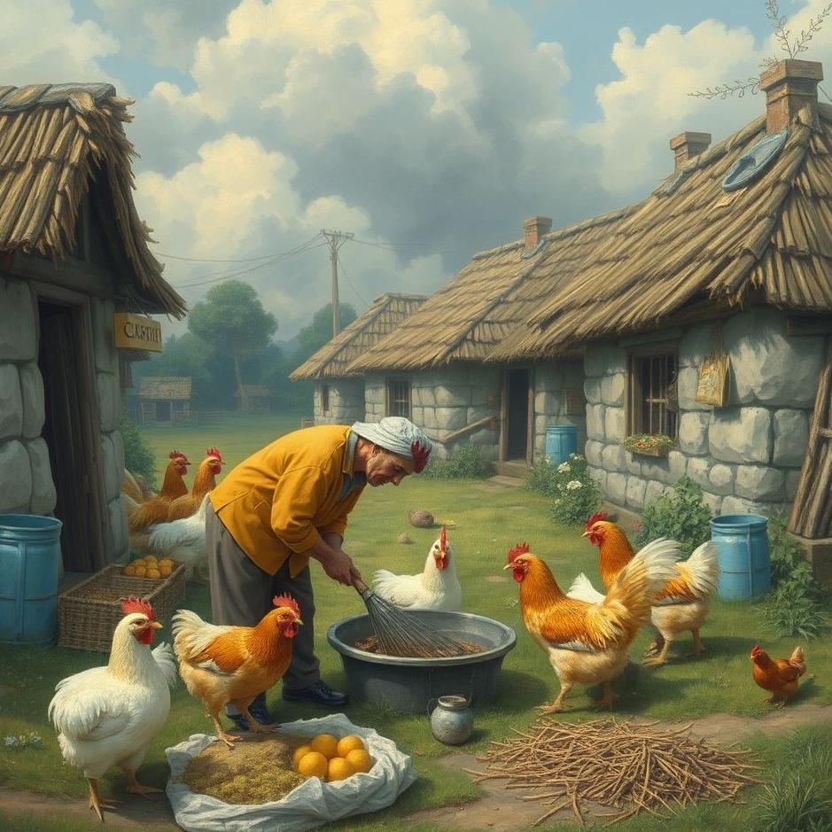 Dream : Village chicken cleaning in a dream