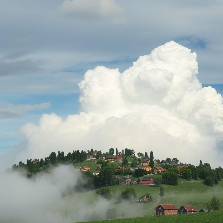 Dream : Village cloud in a dream