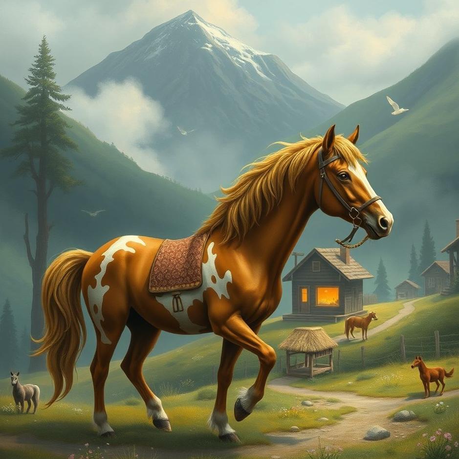 Dream : Village coffee horse in a dream