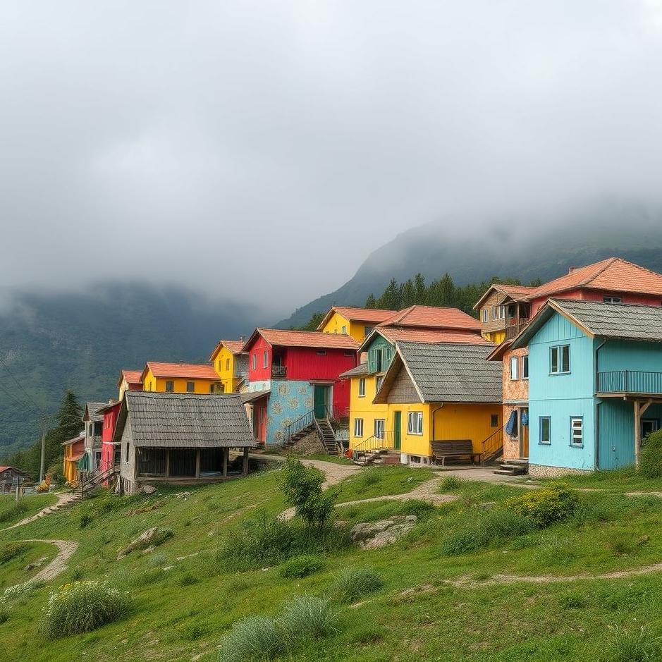 Dream : Village colored clothes in a dream