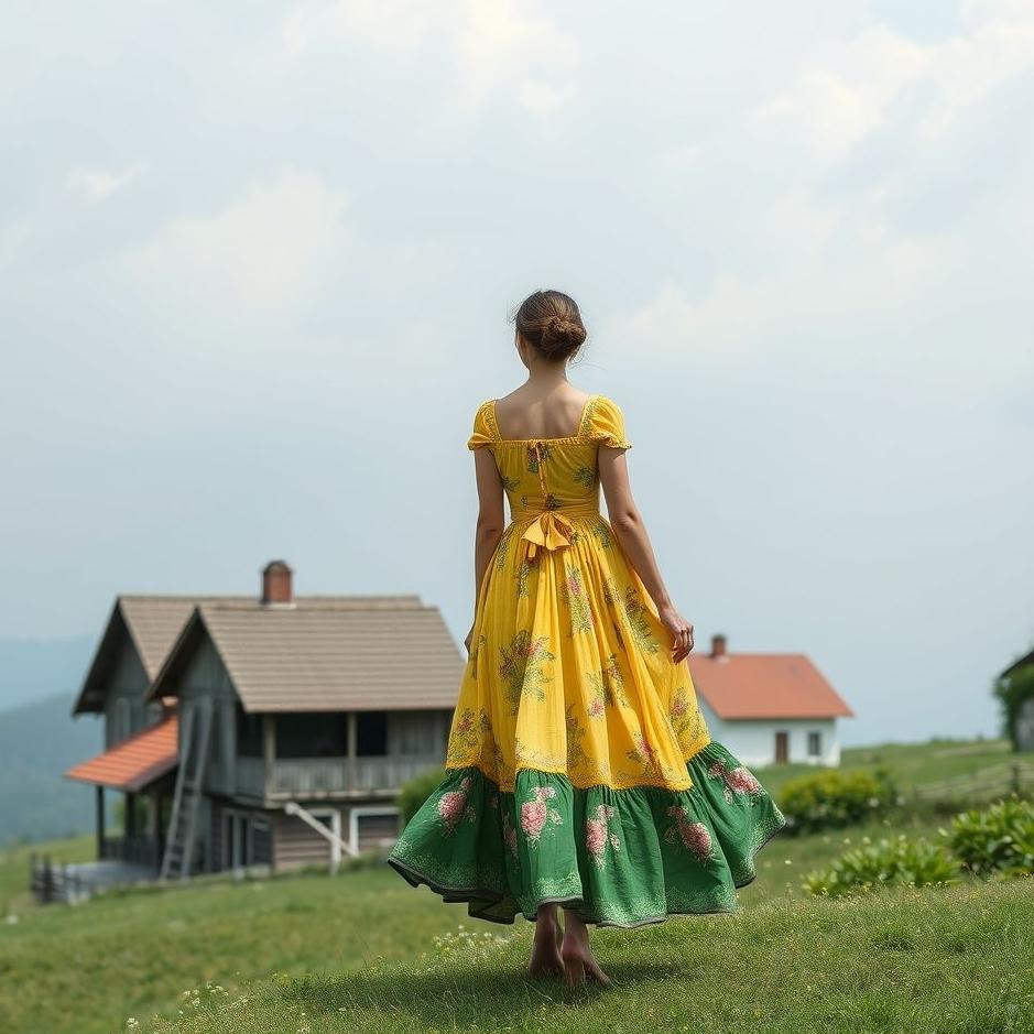 Dream : Village-colored dress in a dream