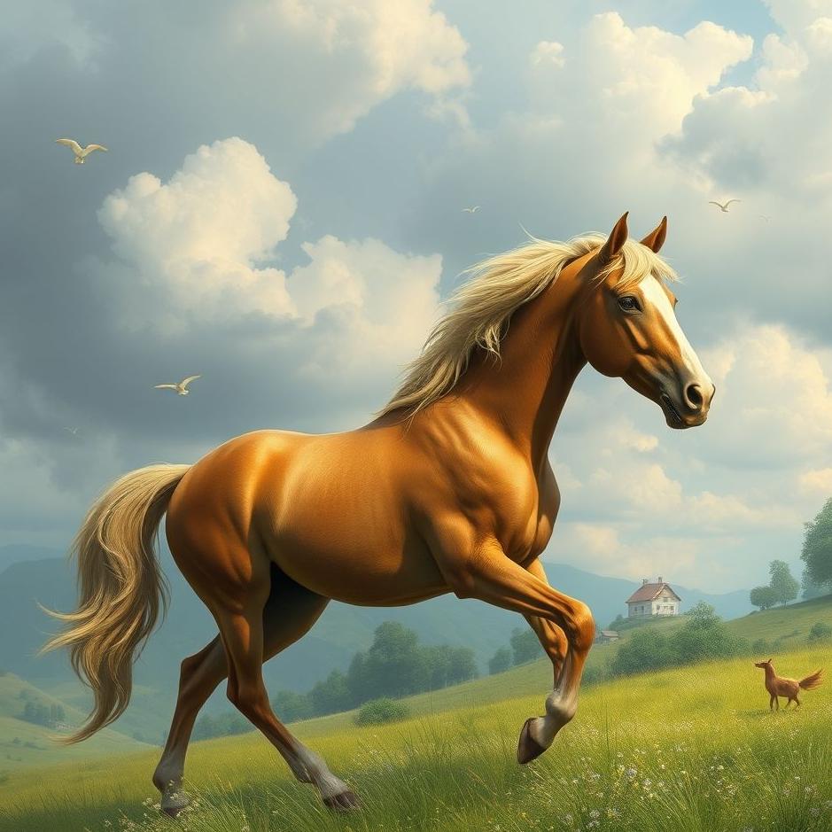 Dream : Village-colored horse in a dream