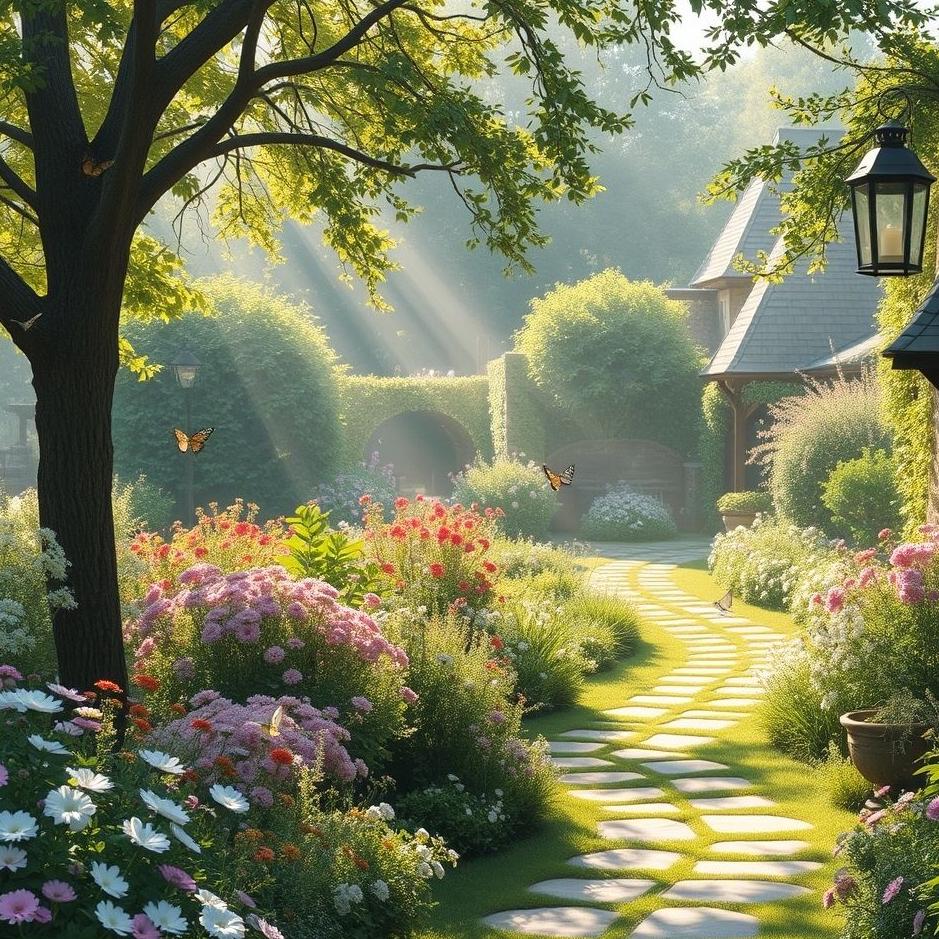 Dream : Village garden in a dream