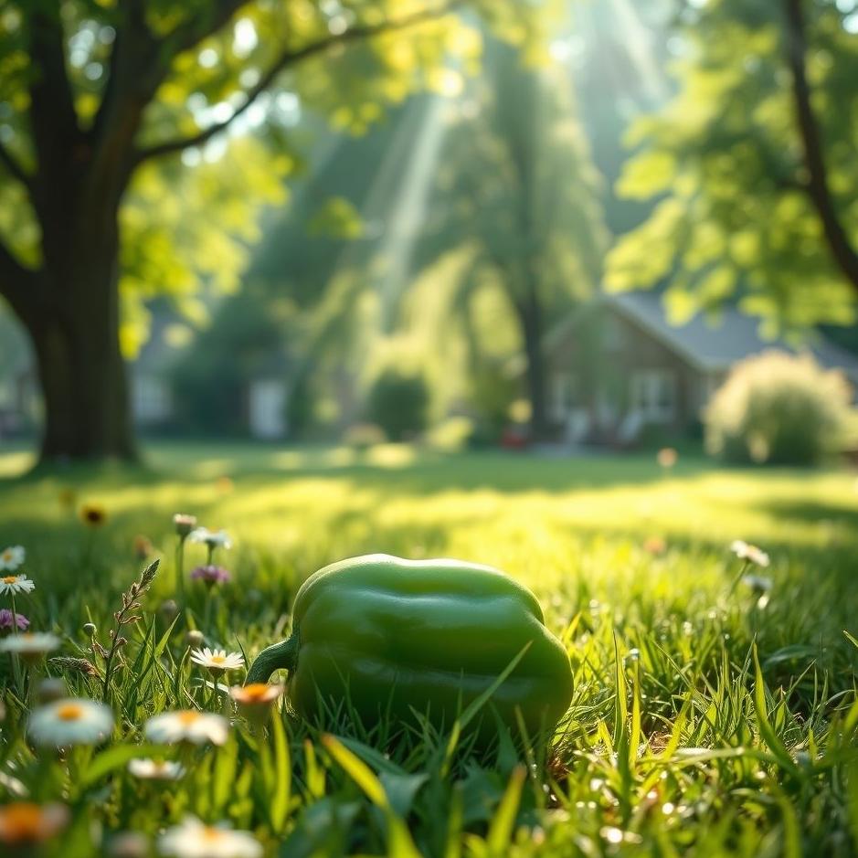 Dream : Village green pepper in a dream