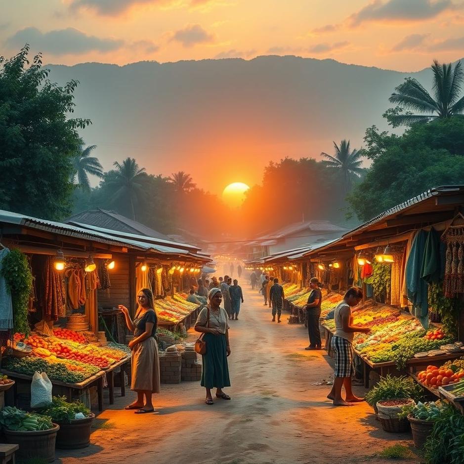 Dream : Village market in a dream