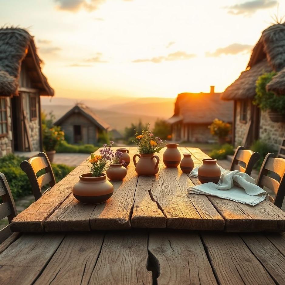 Dream : Village table in a dream