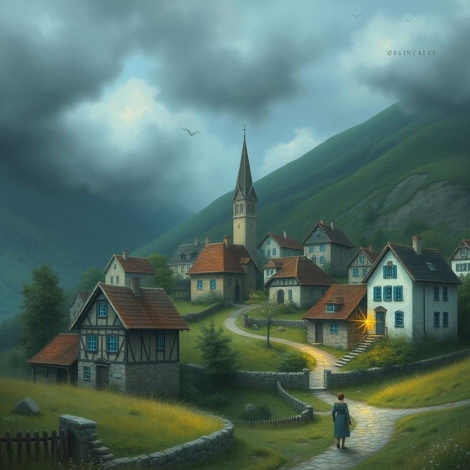 Dream : Village with blue eyes in a dream