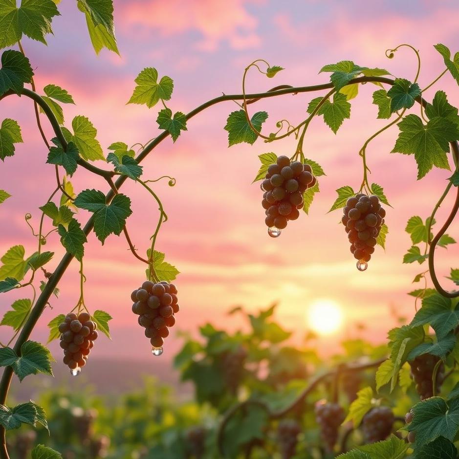 Dream : Vines and grapes in the dream