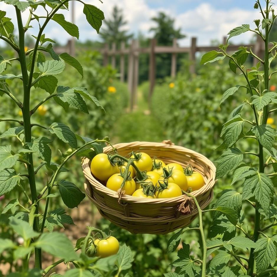 Dream : Visit to collect green tomatoes in the garden in the dream
