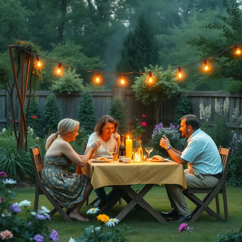 Dream : Visit to eat in the garden in the dream