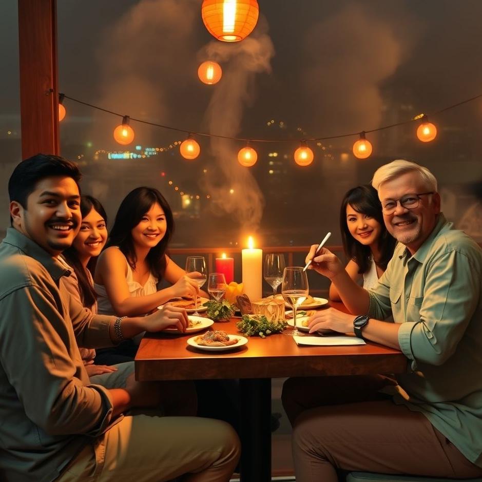 Dream : Visit to eat with friends in the dream