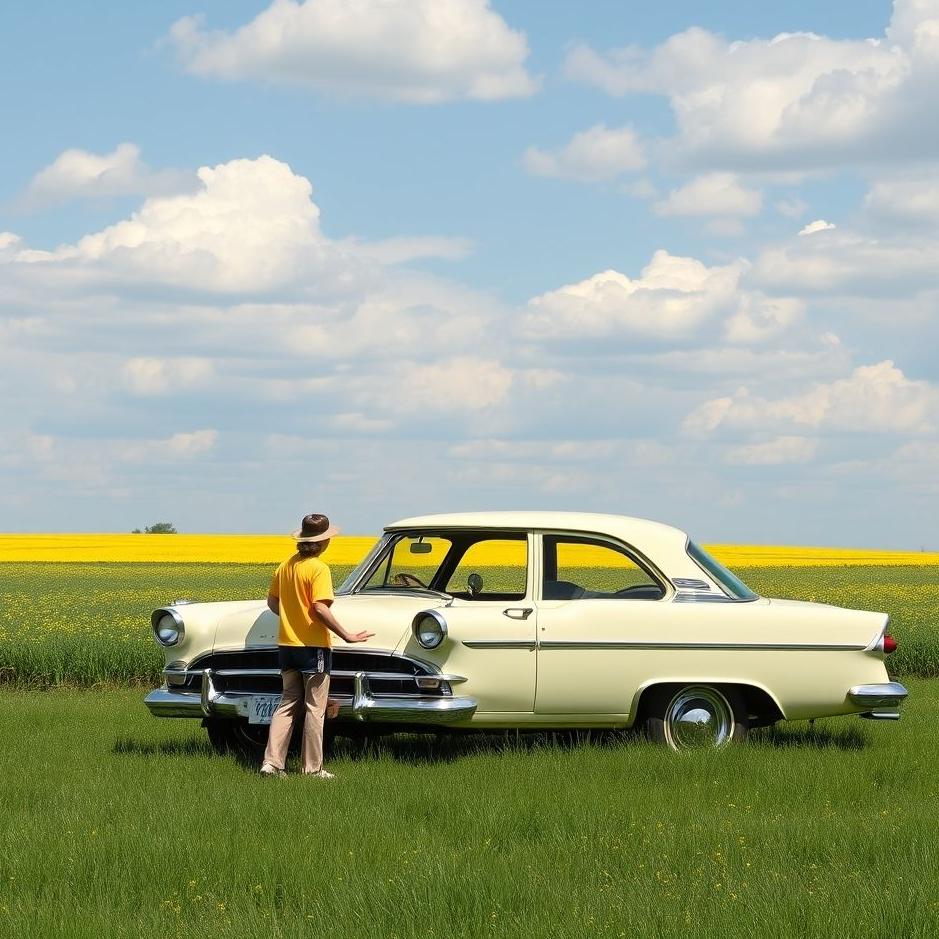 Dream : Visit to enter the field by car