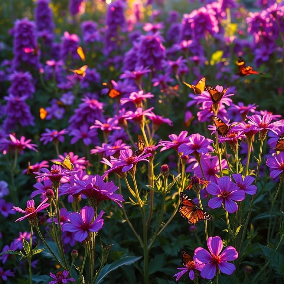 Dream : Vivid purple flowers 