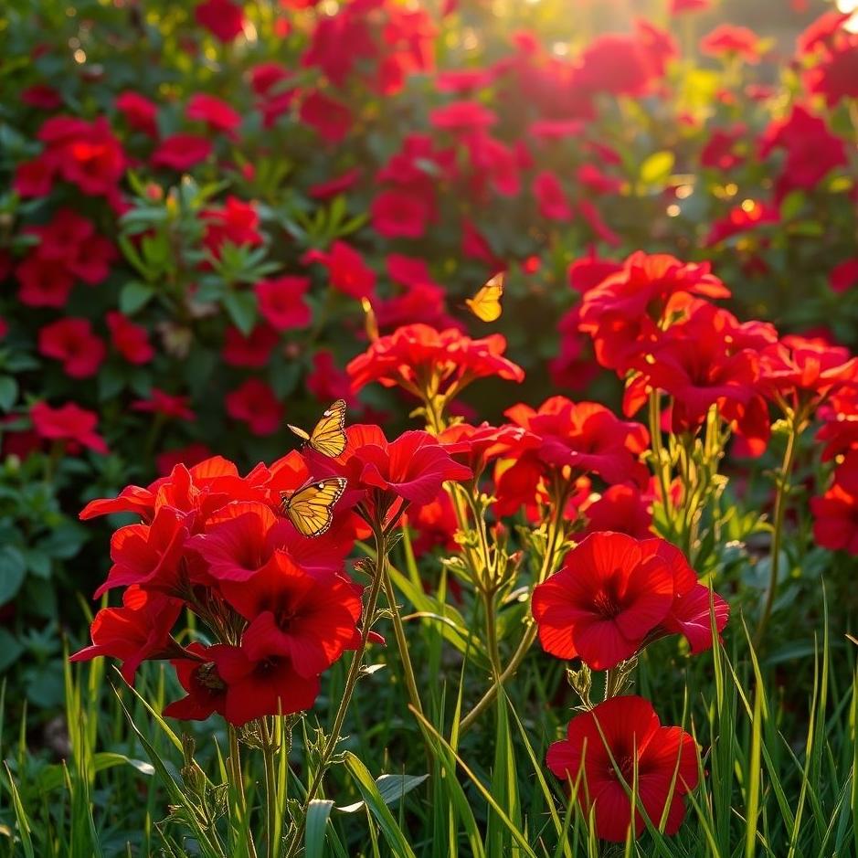 Dream : Vivid red flowers 