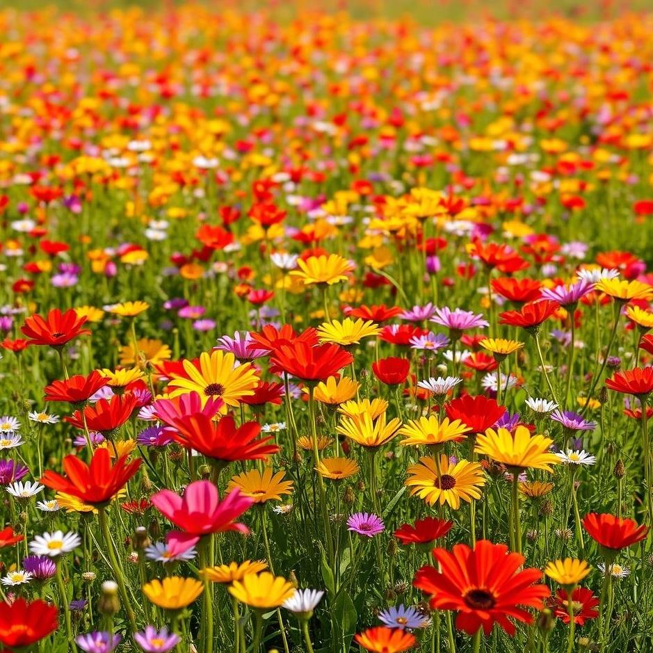 Dream : Vividly colored flowers 