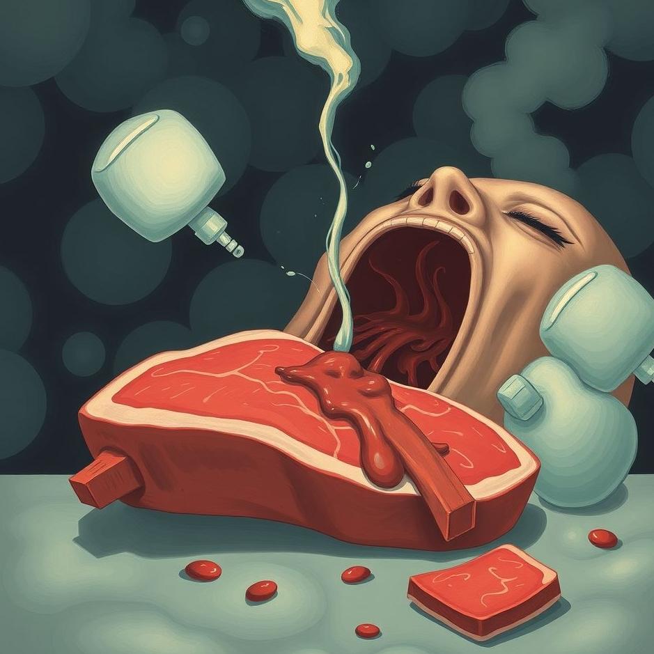 Dream : Vomiting a piece of meat in a dream