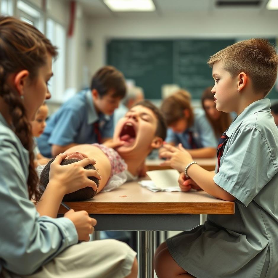 Dream : Vomiting at school