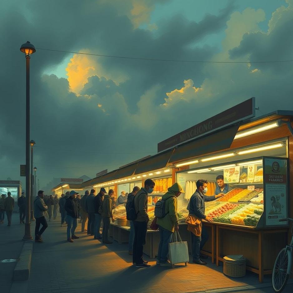 Dream : Waiting in line at the market in a dream