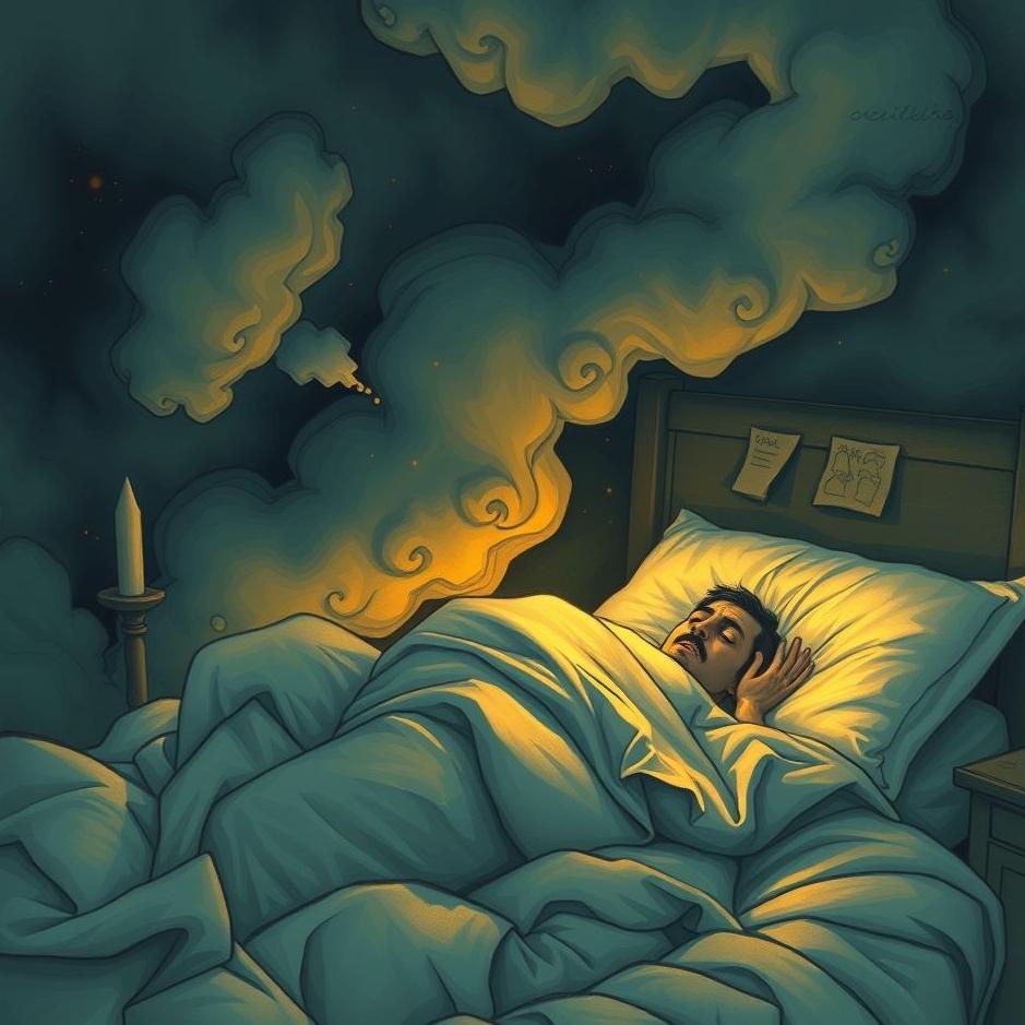 Dream : Waking up with a nightmare in a dream