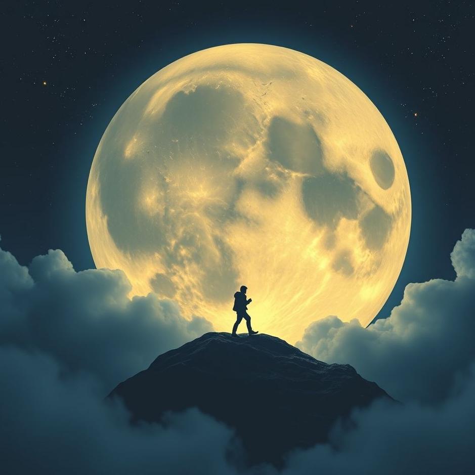 Dream : Walk on the moon in the dream