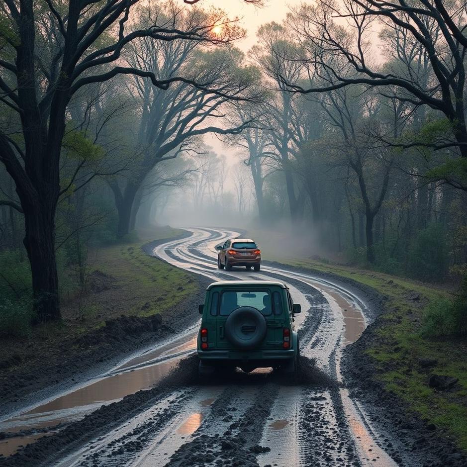 Dream Dictionary : Walk through mudd road by car in the dream