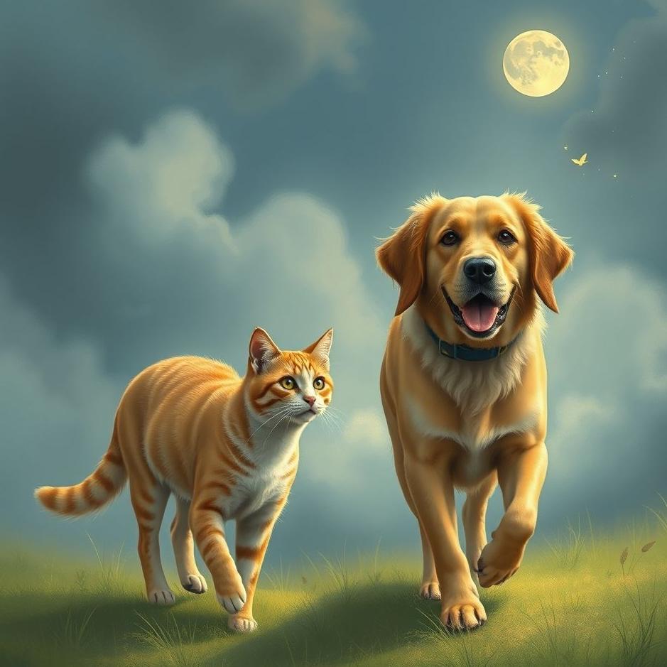 Dream : Walking a cat and a dog in a dream
