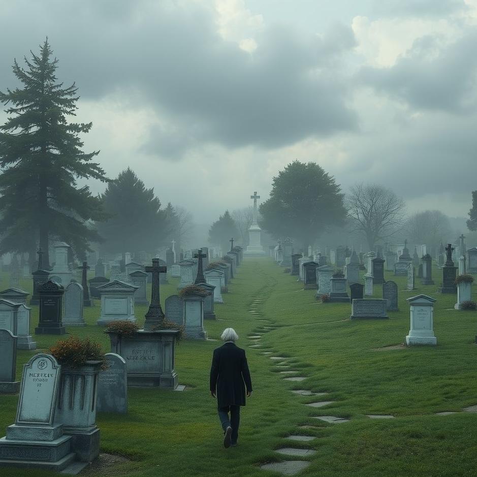 Dream : Walking around a cemetery in a dream