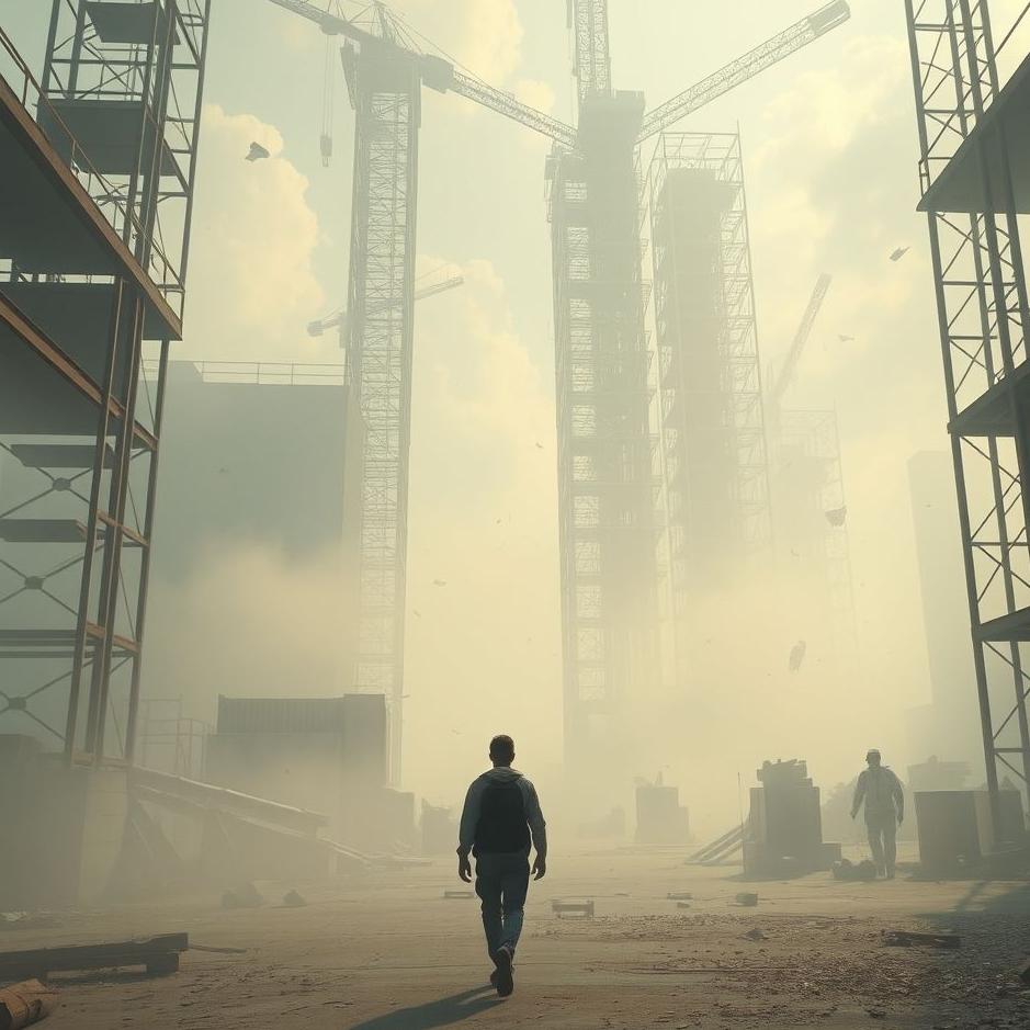Dream : Walking around a construction site in a dream
