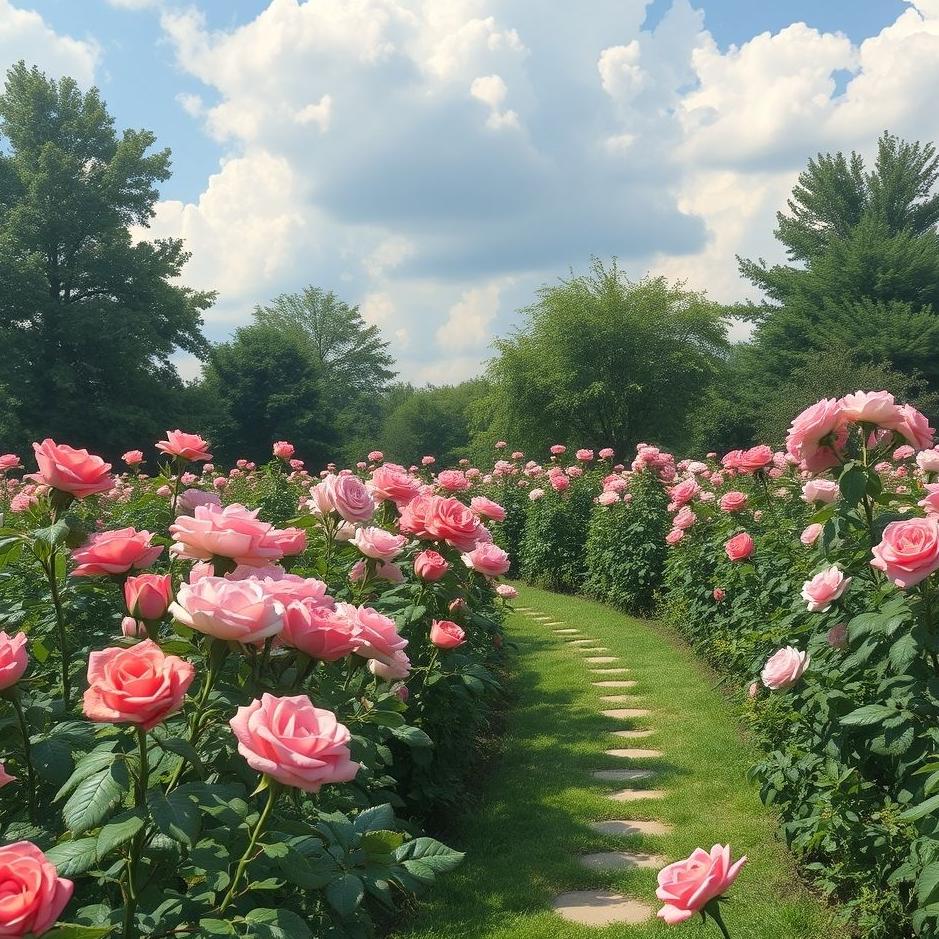 Dream : Walking around a rose garden in a dream