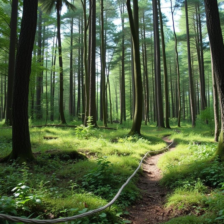 Dream : Walking barefoot in the forest in a dream