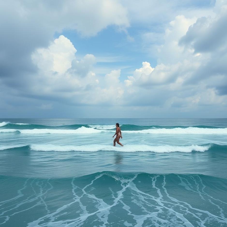 Dream : Walking between two seas in a dream