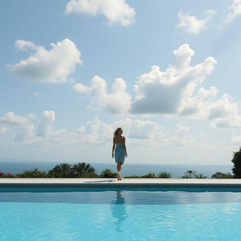 Dream : Walking by the pool in a dream