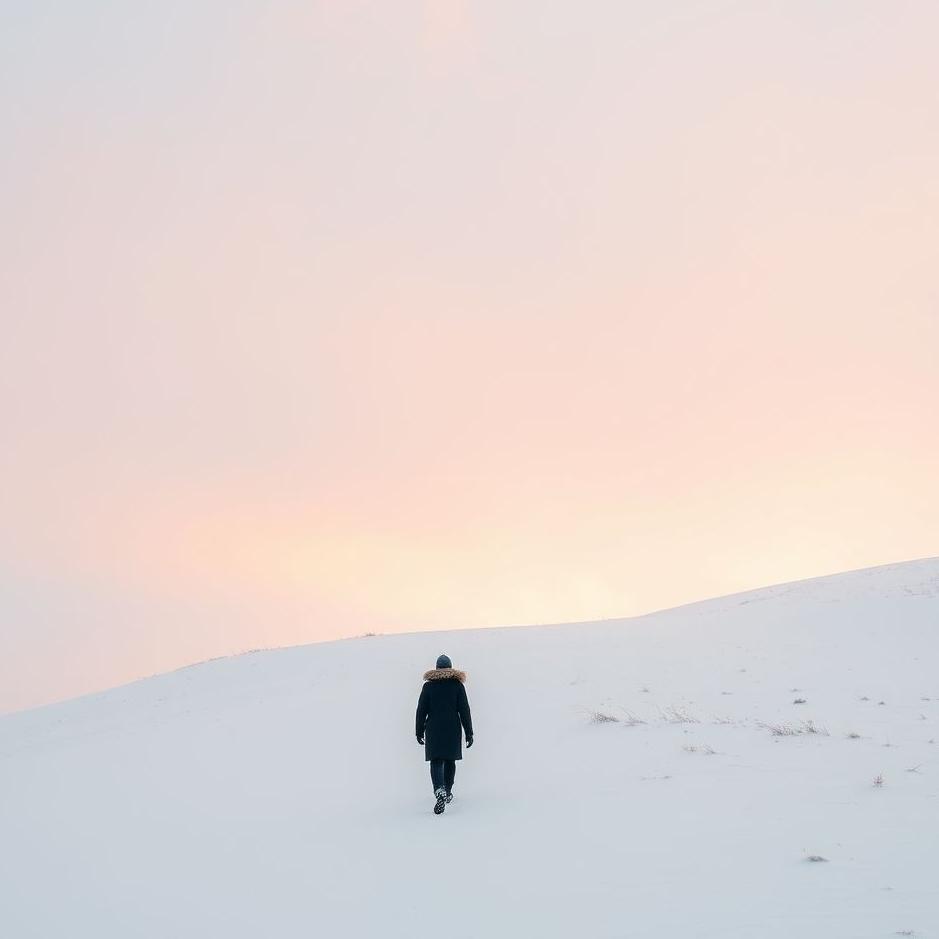 Dream : Walking downhill in the snow in a dream