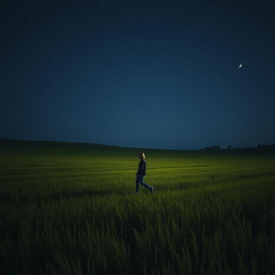 Dream Dictionary : Walking in a field at night in a dream