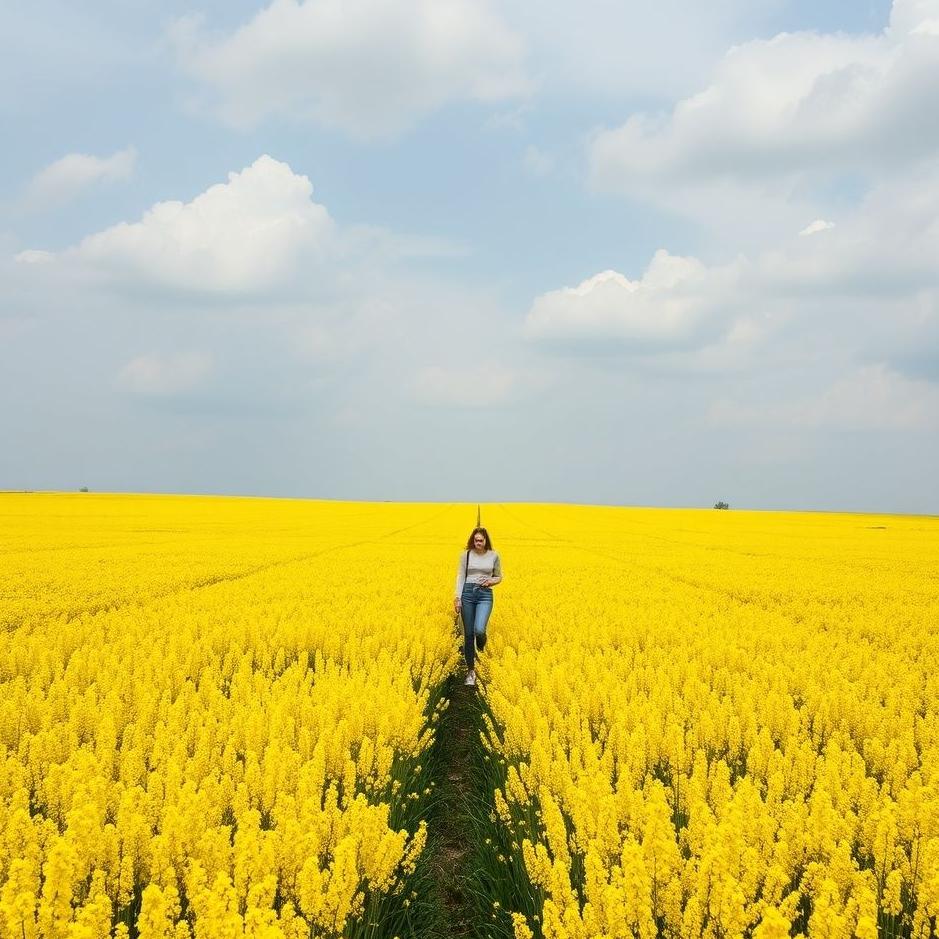 Dream : Walking in a yellow field in a dream