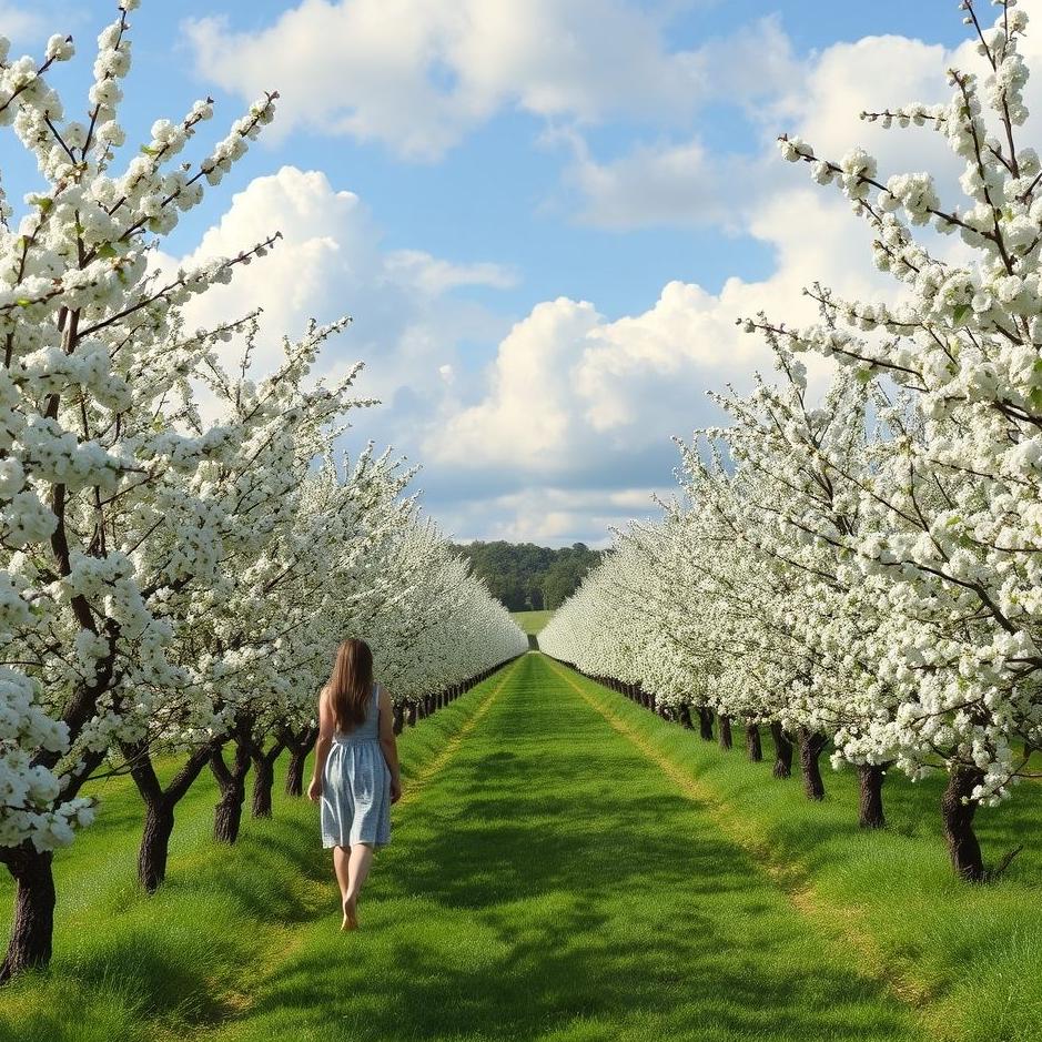 Dream : Walking in an orchard in a dream