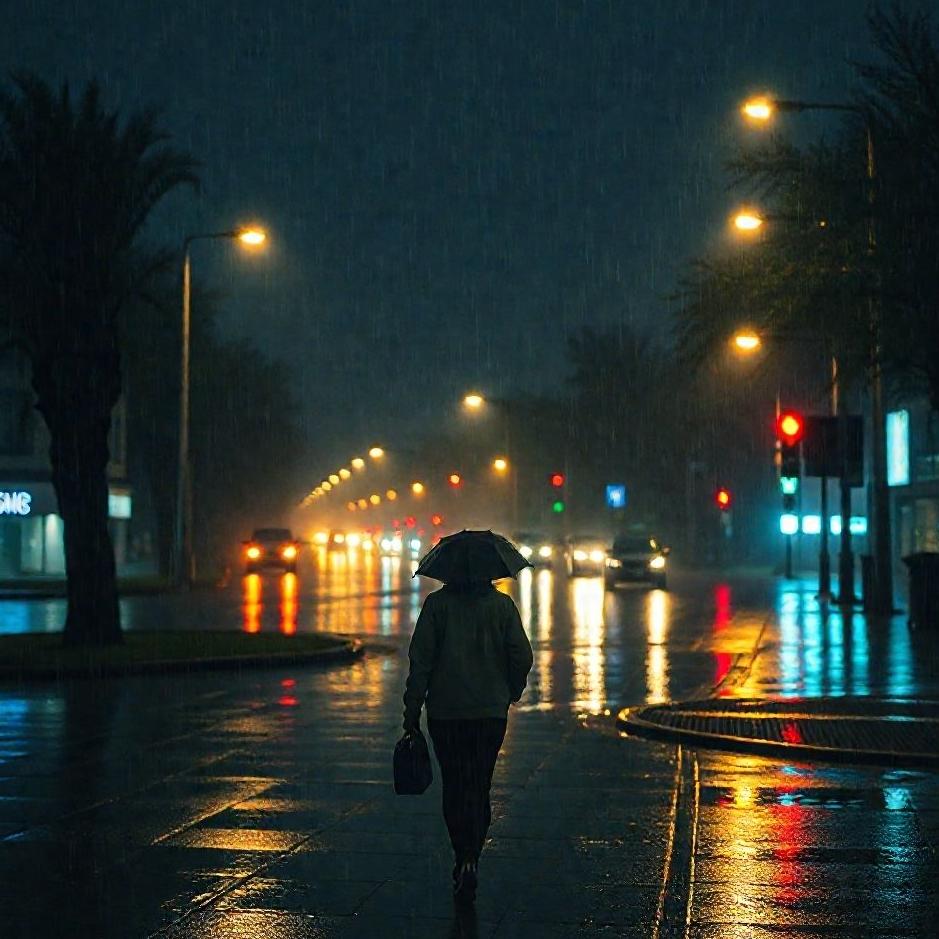 Dream Dictionary : Walking in rainy weather at night in a dream