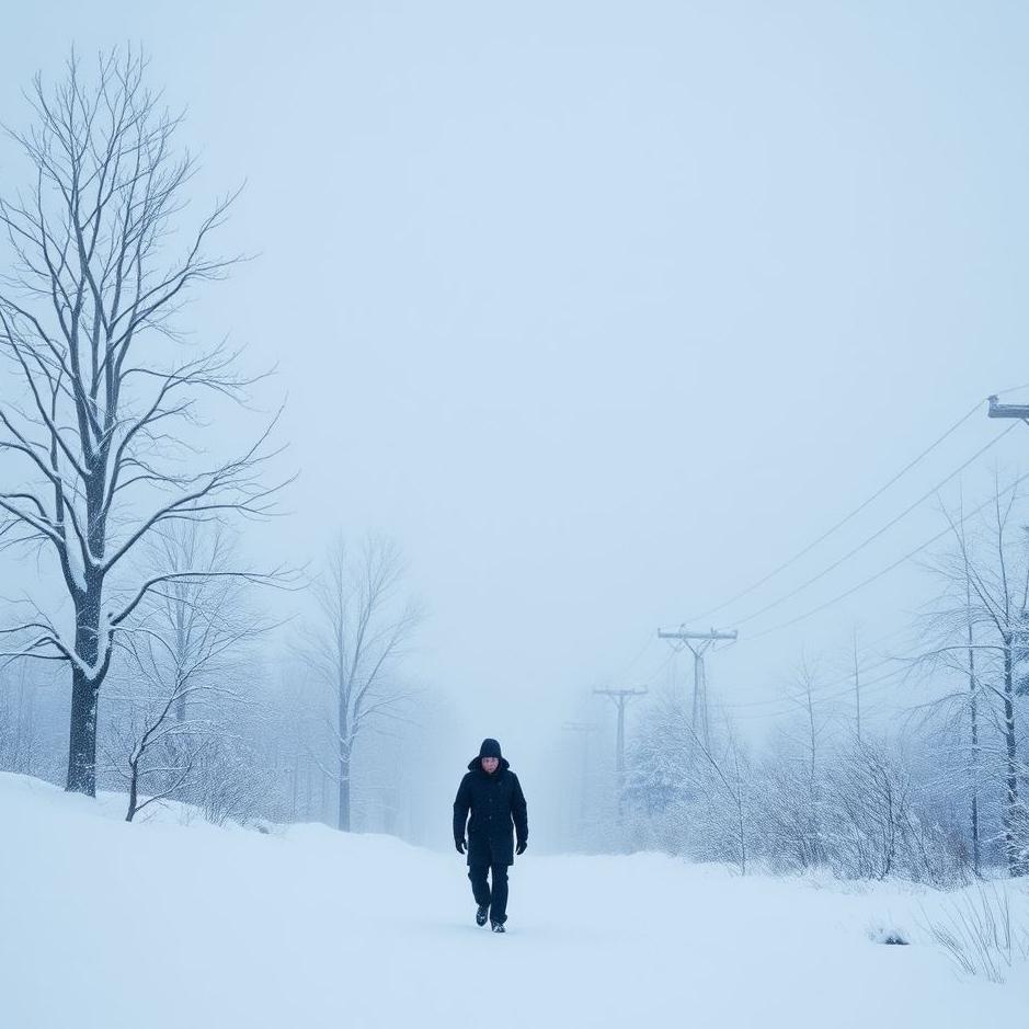 Dream : Walking in snowy weather in a dream