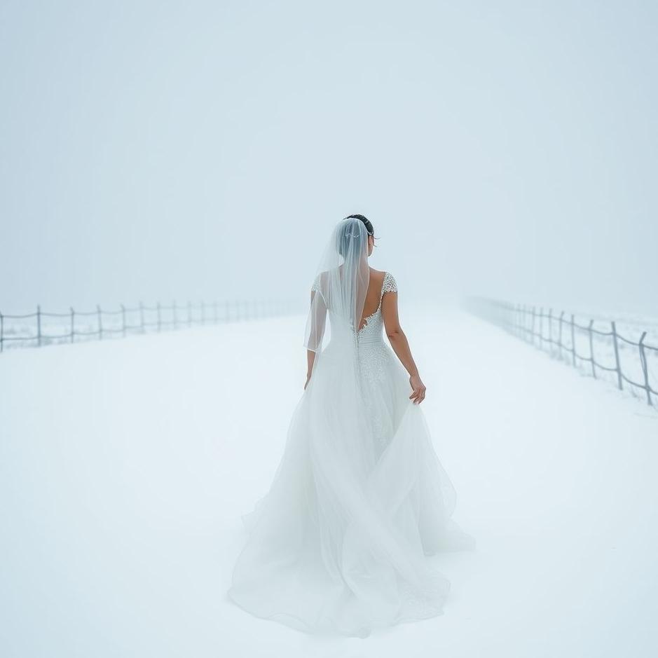 Dream : Walking in the snow with a wedding dress in a dream