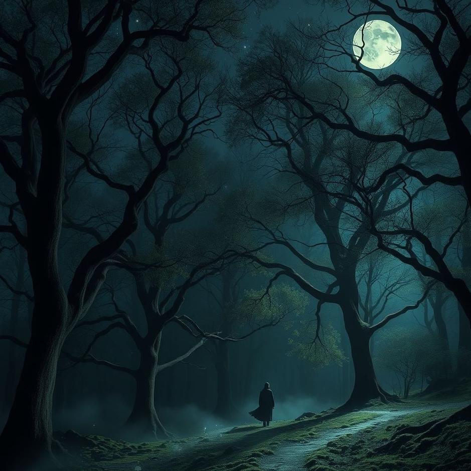 Dream : Walking in the woods at night in a dream