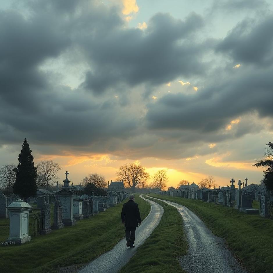 Dream : Walking on a cemetery road in a dream