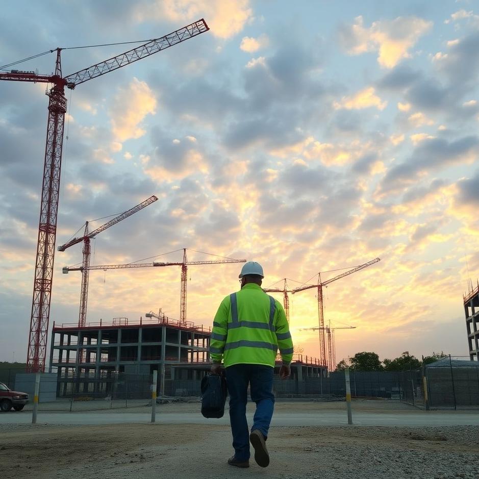 Dream : Walking on a construction site in a dream