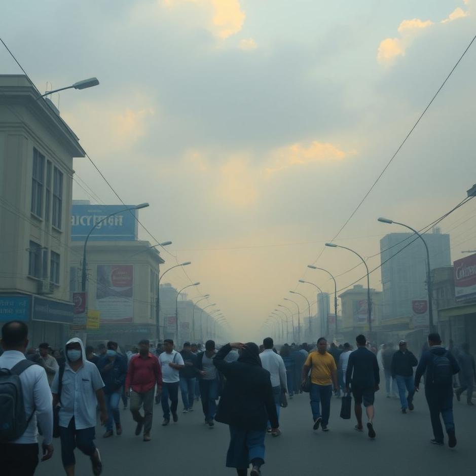 Dream : Walking on a crowded road in a dream